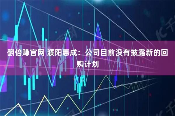 翻倍赚官网 濮阳惠成：公司目前没有披露新的回购计划